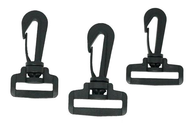 Mosqueton Plastico 0187 3.8 cm Bolsa x 200 Piezas Color: Negro